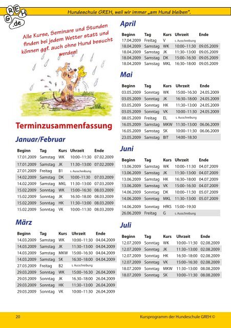 Wochenendmodul - Hundeschule GREH