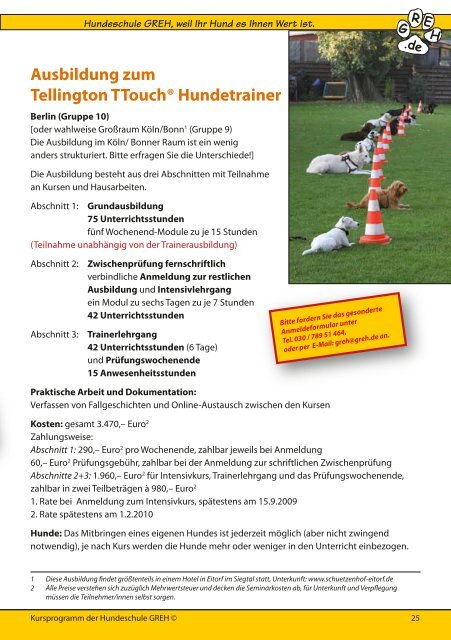 Wochenendmodul - Hundeschule GREH