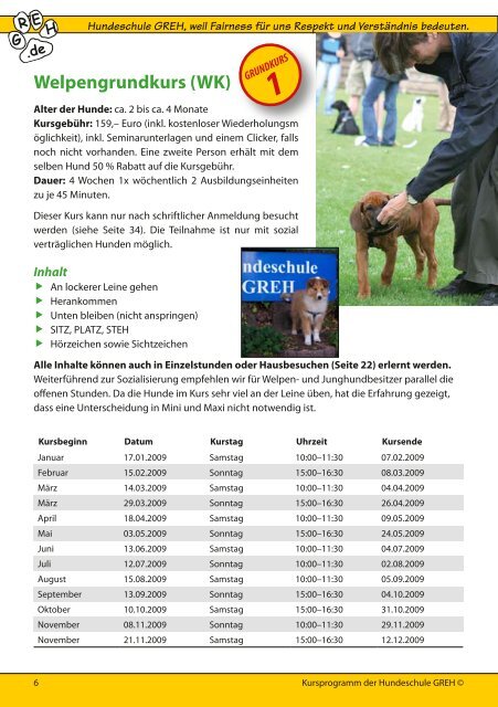 Wochenendmodul - Hundeschule GREH