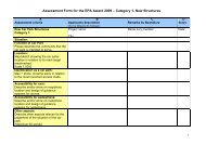 Assessment Form for the EPA Award 2009 â Category 1 - European ...