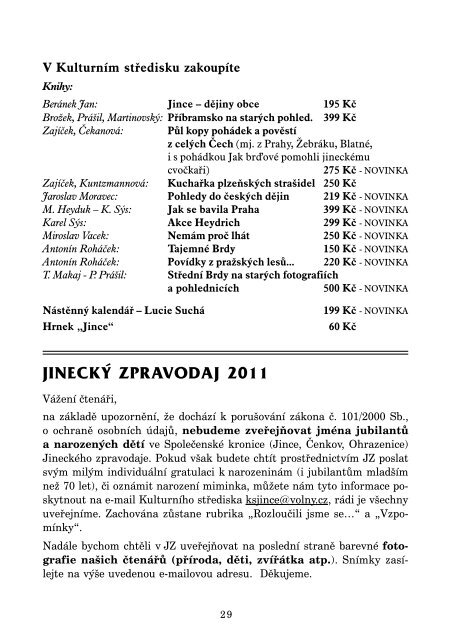 JZ leden 2011 - Jince