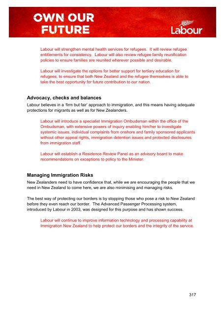 Our 2011 election manifesto - Labour Party