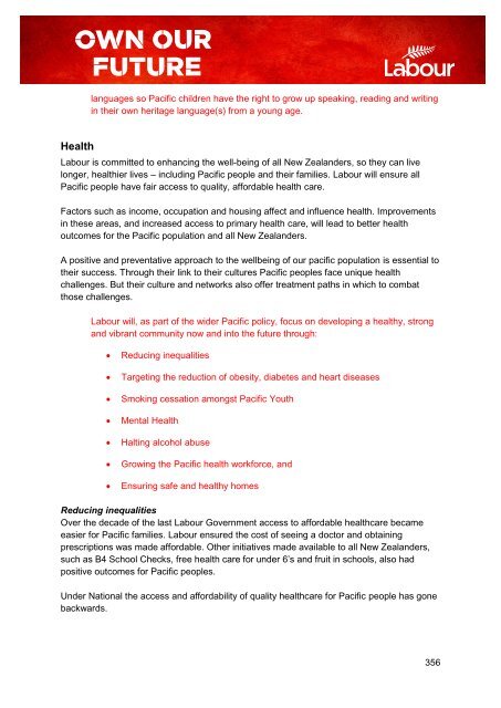 Our 2011 election manifesto - Labour Party