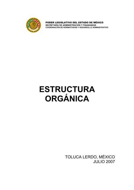 ESTRUCTURA ORGÁNICA - LVIII Legislatura del Estado de México