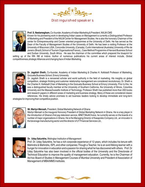 Conference Brochure - Academy of Indian Marketing
