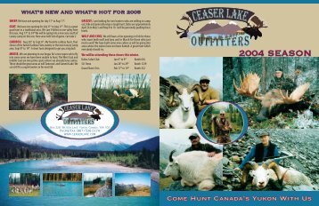 2004 Season Newsletter - Ceaser Lake Outfitters