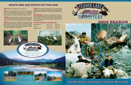 2004 Season Newsletter - Ceaser Lake Outfitters