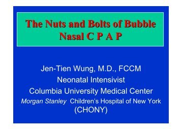 The Nuts and Bolts of Bubble Nasal CPAP - Healthcare Professionals