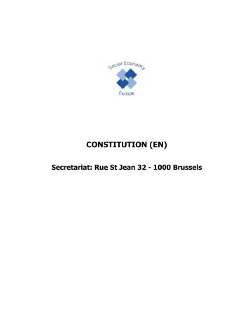 CONSTITUTION (EN) - Social Economy Europe - EU.org