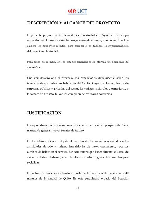 Proyecto La Covacha 2009.pdf - Repositorio Digital UCT ...