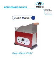 betriebsanleitung - Greising eK Clean Marker