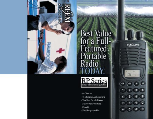 RPV599 & RPU599 spec sheet - Paging & Wireless Service Center