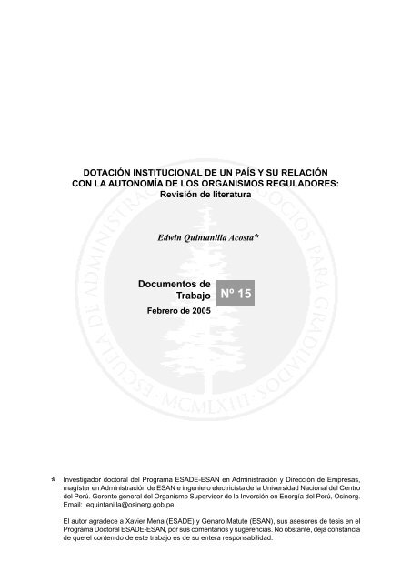 DotaciÃ³n Institucional de un PaÃ­s y su relaciÃ³n con la ... - Esan