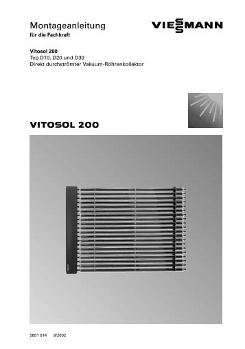 VITOSOL 200 Montageanleitung