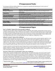 9 Temperament Traits 3 Temperament Types - Early Learning ...