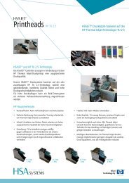 HSAJET HP Printheads DE.pdf - Gruber GmbH