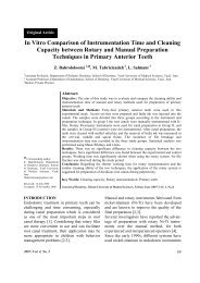 In Vitro Comparison of Instrumentation Time and Cleaning Capacity ...