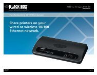 Share printers on your wired or wireless 10/100 Ethernet ... - Black Box