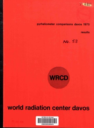 world radiation center davos - MeteoSwiss
