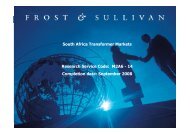 South Africa Transformer Markets Research Service Code: M2A6 ...