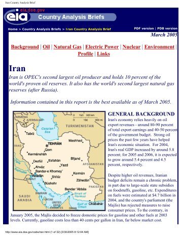 Iran Country Analysis Brief - Pars Times