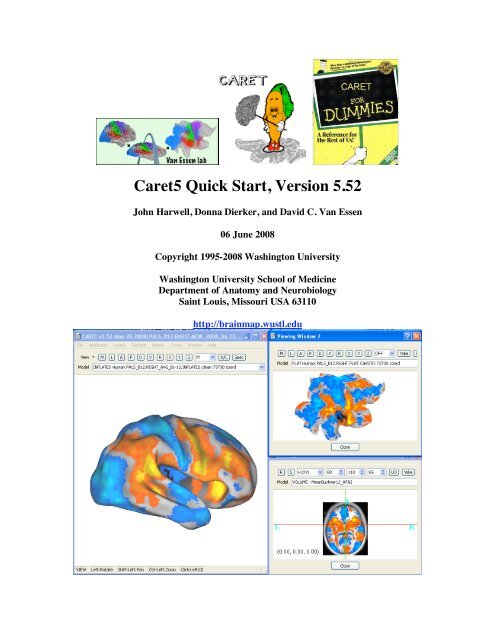 Caret5 Quick Start, Version 5.52 - Van Essen Lab