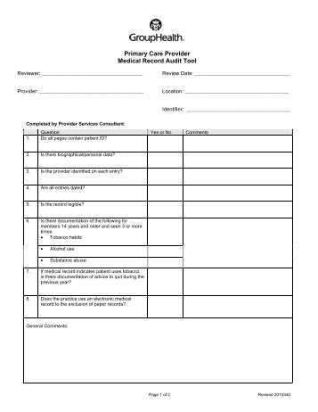 Medical Chart Audit Tool