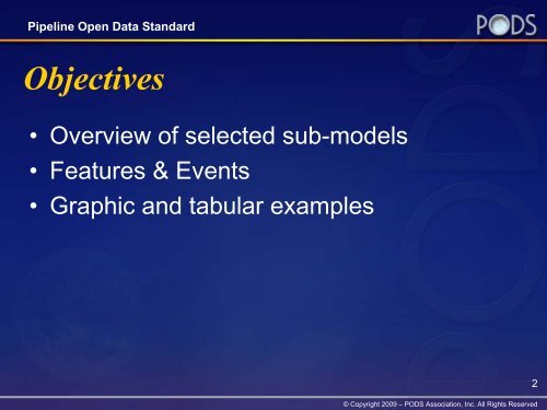 Pipeline Open Data Standard Model Workshop - PODS