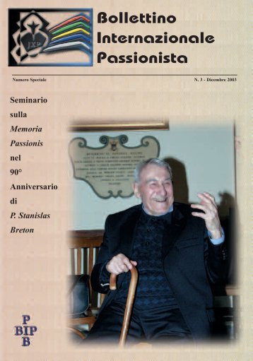 Bollettino Internazionale Passionista - Passio Christi