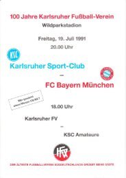 Karlsruher Sport-CIub FC Bayern MÃ¼nchen - Karlsruher FV eV