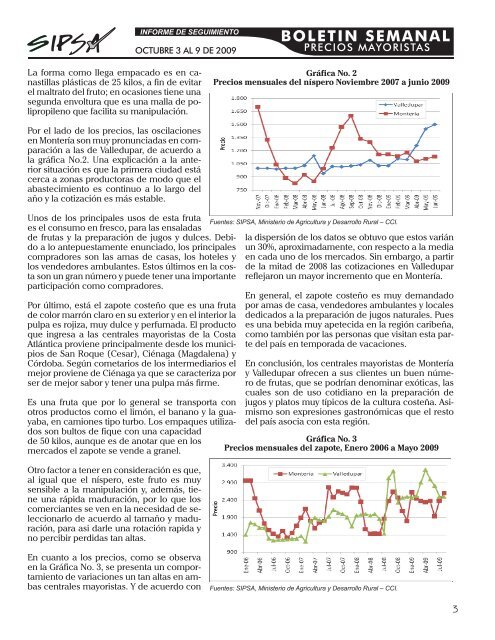 BOLETIN SEMANAL - Agronet