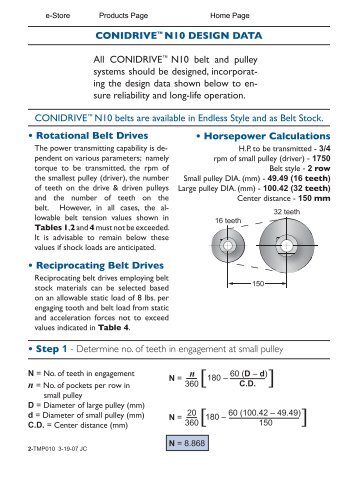 â¢ Step 1 - Determine no. of teeth in engagement at small ... - SDP/SI