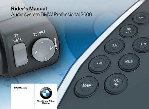 Rider's Manual Audio system BMW Professional 2000