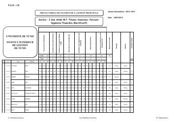 PAGE : 1/8 - Institut SupÃ©rieur de Gestion de Tunis