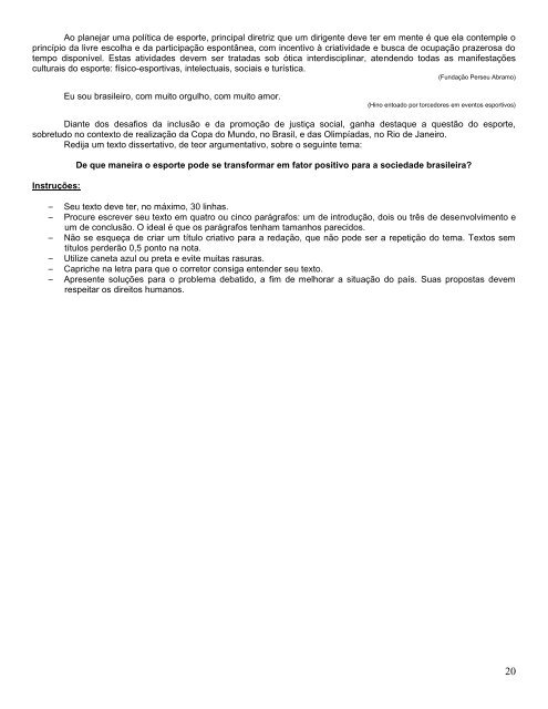 Simulado ENEM 2010 - PrÃ©-Vestibular ComunitÃ¡rio Vetor