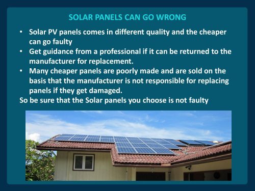 Things you should know before buying Solar PV panels