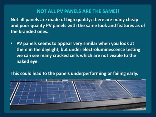 Things you should know before buying Solar PV panels