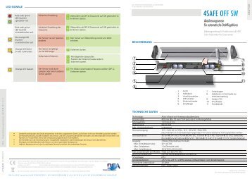 Bedienungsanleitung 4SAFE OFF SW PDF | 200 Ko - BEA Pedestrian