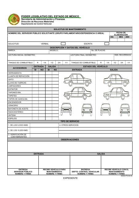 manual de procedimientos departamento de control vehicular - LVIII ...