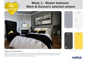 Mark & Duncan's selected colours Week 1 - Master bedroom - Wattyl
