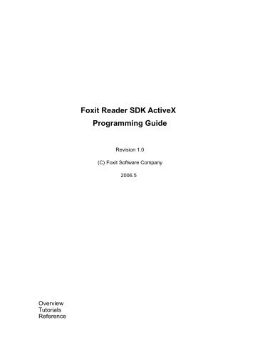 Foxit Reader SDK ActiveX Programming Guide