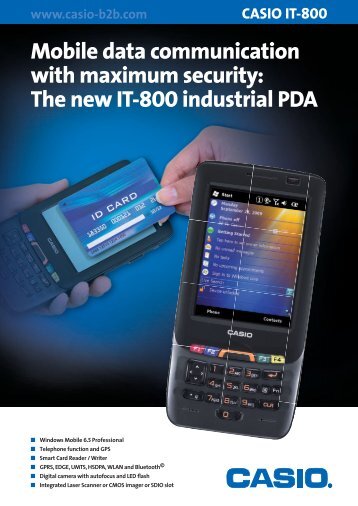 The new IT-800 industrial PDA - casio-b2b