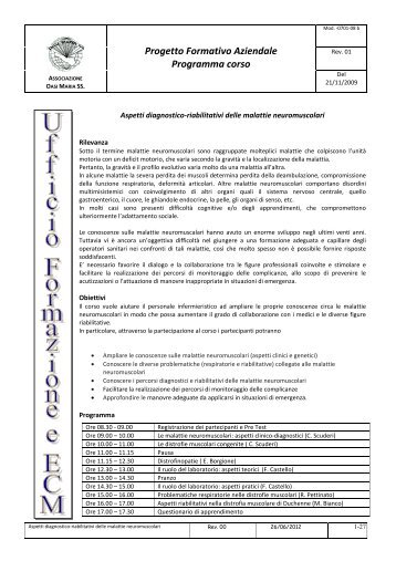 Progetto Formativo Aziendale Programma corso