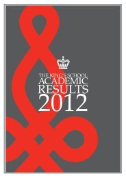 2012 HSC results - The King's School