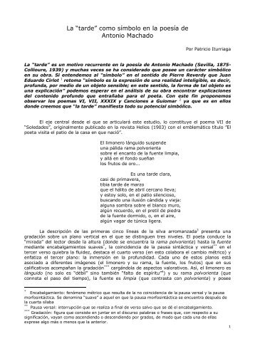 La âtardeâ como sÃ­mbolo en la poesÃ­a de Antonio ... - Uruguay Educa