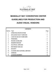 mandalay bay convention center guidelines for production and