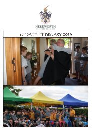 UPDATE FEBRUARY 2013 - Hereworth School