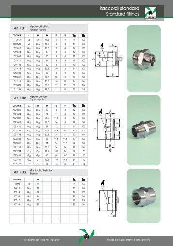 Raccordi standard Standard fittings - Pneumax