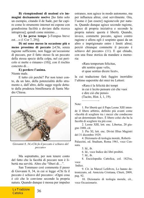 La Tradizione Cattolica - Fraternità Sacerdotale di San Pio X