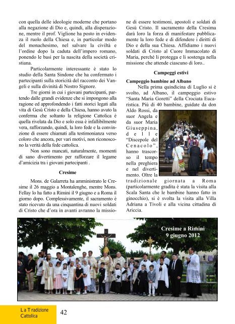 La Tradizione Cattolica - Fraternità Sacerdotale di San Pio X